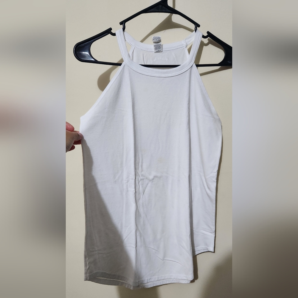 Women's White Halter Tank Top
